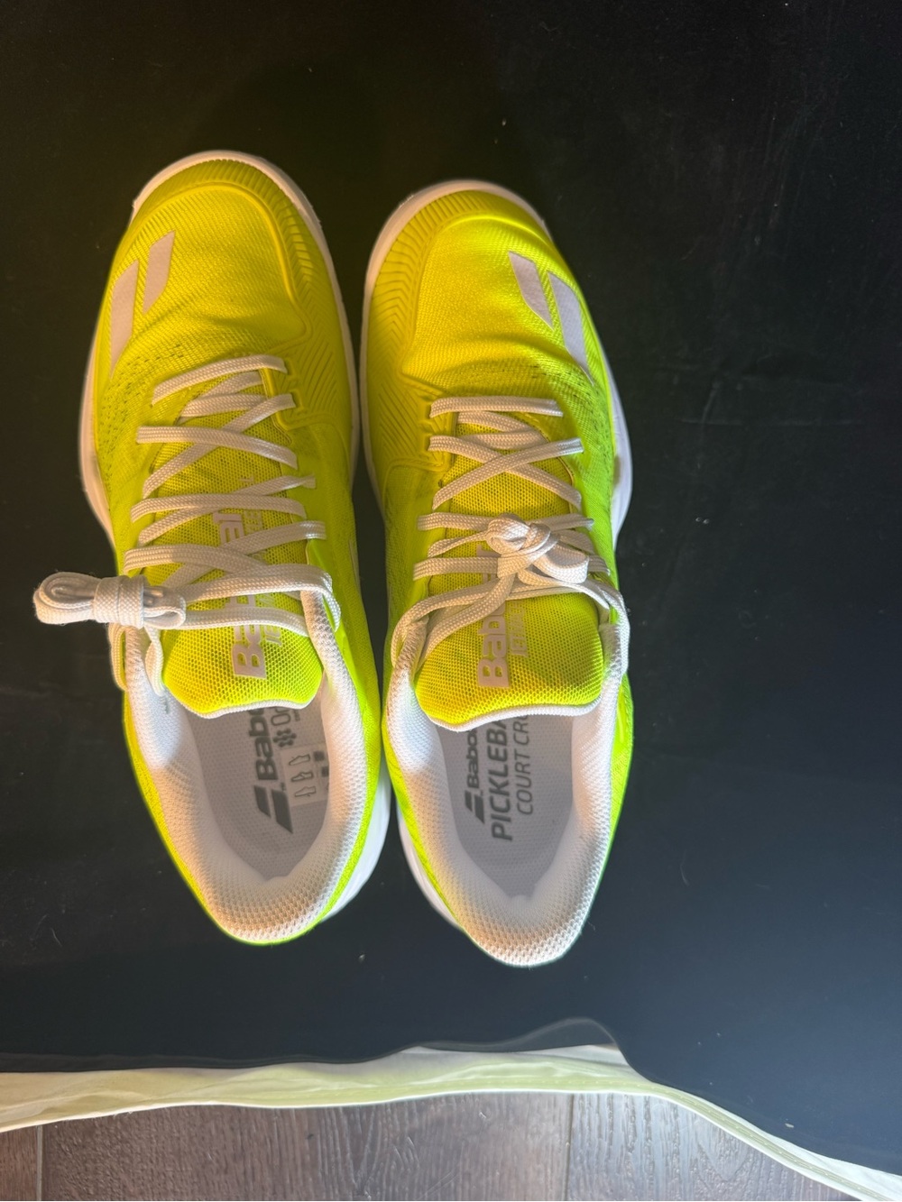 Babolat Jet Mach PKL Women Athletic Shoe - Neon Yellow/White size 9 - Picture 7 of 8